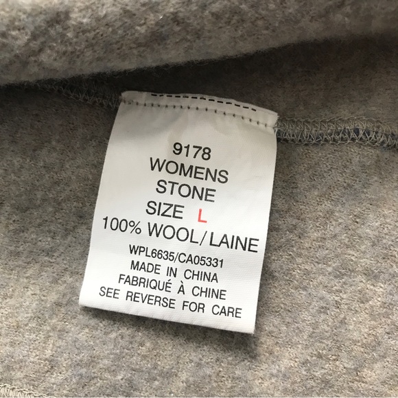 WOOLRICH 100% Wool Stone Gray/Blue Vest Full Zip w/ Pockets Women’s Sz Large EUC - Picture 11 of 13